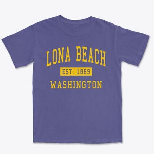 Lona Beach Washington Classic Established Premium Heavyweight T-shirt