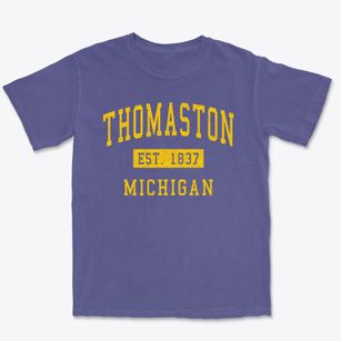 Thomaston Michigan Classic Established Premium Heavyweight T-shirt
