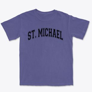 Saint Michael Parish School Varsity Arch Premium Heavyweight T-shirt