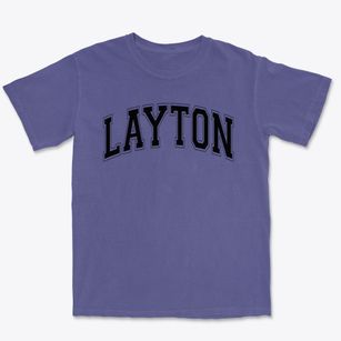 Layton Elementary School Varsity Arch Premium Heavyweight T-shirt