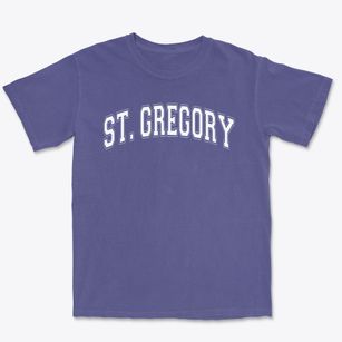 Saint Gregory The Great School Varsity Arch Premium Heavyweight T-shirt