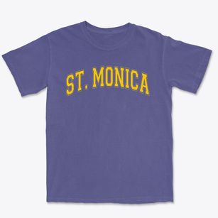 Saint Monica School Varsity Arch Premium Heavyweight T-shirt