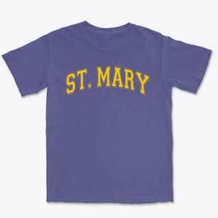 Saint Mary School Varsity Arch Premium Heavyweight T-shirt