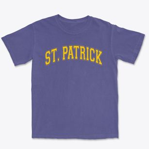 Saint Patrick School Varsity Arch Premium Heavyweight T-shirt