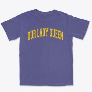 Our Lady Queen Of Martyrs School Varsity Arch Premium Heavyweight T-shirt