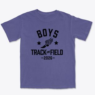 Boys High School Track and Field Premium Heavyweight T-shirt