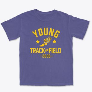 Young Public School Track and Field Premium Heavyweight T-shirt