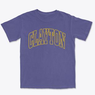 Clayton Illinois Trendy Block Premium Heavyweight T-shirt