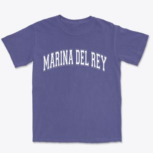 Marina Del Rey California Varsity Premium Heavyweight T-shirt