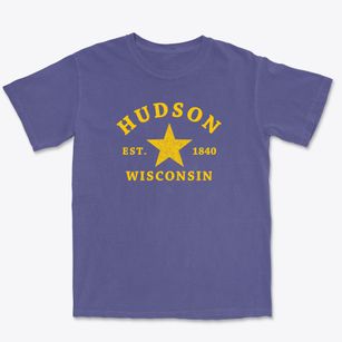 Hudson Wisconsin Star Premium Heavyweight T-shirt