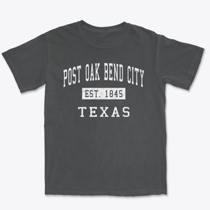 Post Oak Bend City Texas Classic Established Premium Heavyweight T-shirt