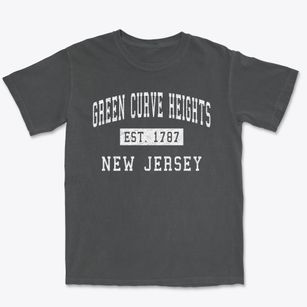 Green Curve Heights New Jersey Classic Established Premium Heavyweight T-shirt