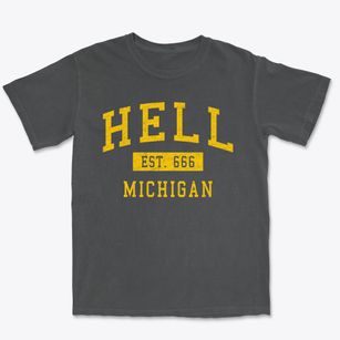 Hell Michigan Classic Established Premium Heavyweight T-shirt