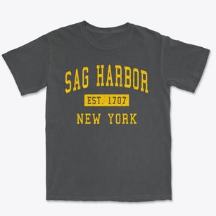 Sag Harbor New York Classic Established Premium Heavyweight T-shirt