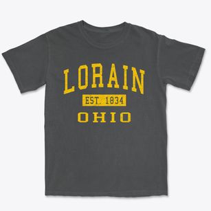 Lorain Ohio Classic Established Premium Heavyweight T-shirt
