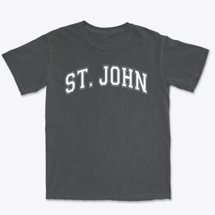 St John The Baptist Varsity Arch Premium Heavyweight T-shirt