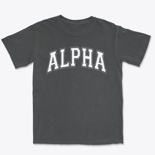 Alpha Kindergarten School Varsity Arch Premium Heavyweight T-shirt