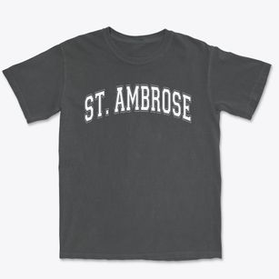 Saint Ambrose School Varsity Arch Premium Heavyweight T-shirt