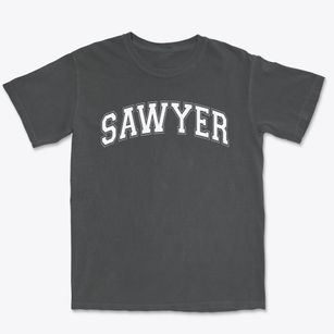 Sawyer Elementary School Varsity Arch Premium Heavyweight T-shirt