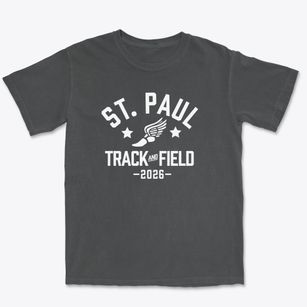 Saint Paul Lutheran School Track and Field Premium Heavyweight T-shirt