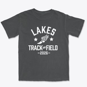 Lakes Community High School Track and Field Premium Heavyweight T-shirt