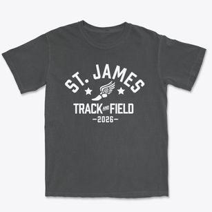 Saint James Saint John School Track and Field Premium Heavyweight T-shirt