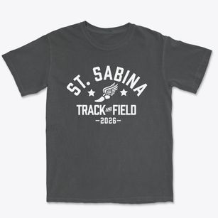 Saint Sabina School Track and Field Premium Heavyweight T-shirt