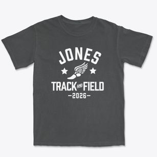 Jones Middle School Track and Field Premium Heavyweight T-shirt