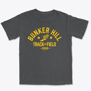 Bunker Hill Elementary School Track and Field Premium Heavyweight T-shirt