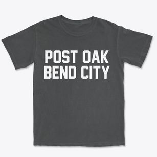 Post Oak Bend City Texas Classic Block Premium Heavyweight T-shirt