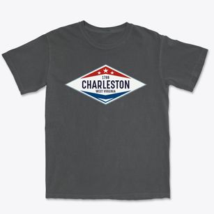 Charleston West Virginia Diamond Star Premium Heavyweight T-shirt