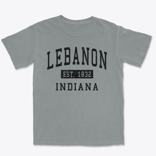 Lebanon Indiana Classic Established Premium Heavyweight T-shirt