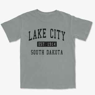 Lake City South Dakota Classic Established Premium Heavyweight T-shirt