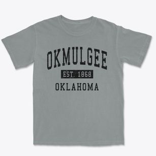 Okmulgee Oklahoma Classic Established Premium Heavyweight T-shirt