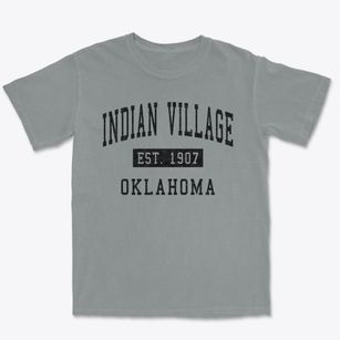 Indian Village Oklahoma Classic Established Premium Heavyweight T-shirt