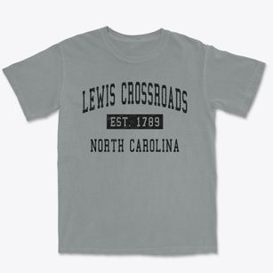 Lewis Crossroads North Carolina Classic Established Premium Heavyweight T-shirt