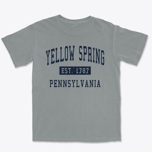Yellow Spring Pennsylvania Classic Established Premium Heavyweight T-shirt