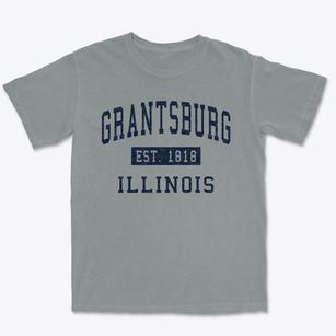Grantsburg Illinois Classic Established Premium Heavyweight T-shirt