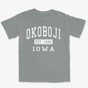 Okoboji Iowa Classic Established Premium Heavyweight T-shirt