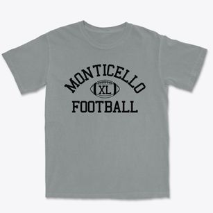 Monticello Junior High School Classic Football Premium Heavyweight T-shirt