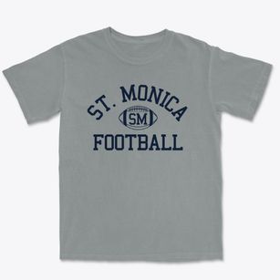 Saint Monica School Classic Football Premium Heavyweight T-shirt