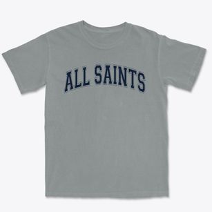 All Saints Catholic School Varsity Arch Premium Heavyweight T-shirt
