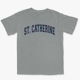 Saint Catherine Of Genoa School Varsity Arch Premium Heavyweight T-shirt