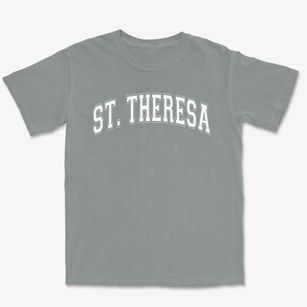Saint Theresa School Varsity Arch Premium Heavyweight T-shirt