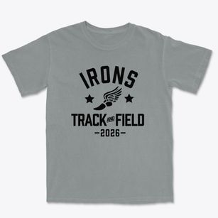 Irons Junior High School Track and Field Premium Heavyweight T-shirt