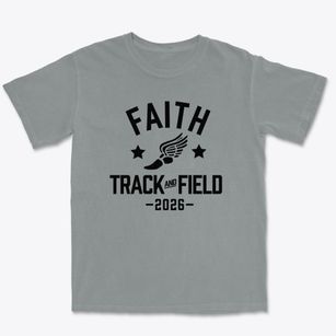 Faith Christian Academy Track and Field Premium Heavyweight T-shirt