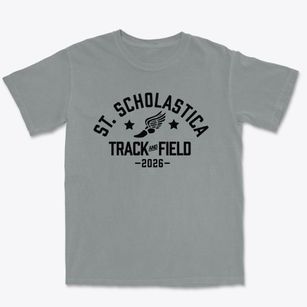 Saint Scholastica Academy Track and Field Premium Heavyweight T-shirt
