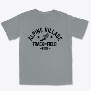 Alpine Village School Track and Field Premium Heavyweight T-shirt