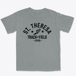 St. Theresa Parish Track and Field Premium Heavyweight T-shirt