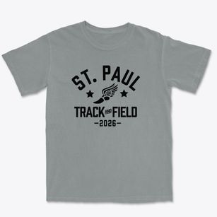 Saint Paul Lutheran School Track and Field Premium Heavyweight T-shirt